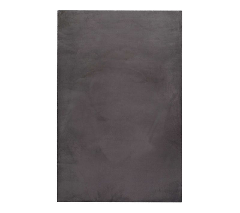 Tapis Anthracite 200x200 Moelleux Poils Longs Anna