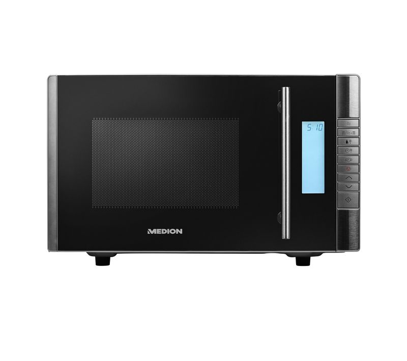 Micro-ondes Pose Libre Md 14482 S Grill 20 L 800 W Noir, Acier Inoxydable