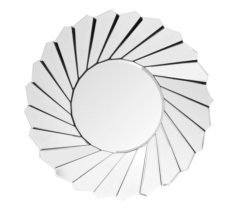 Miroir Mural Design "zeus" 80cm Argent