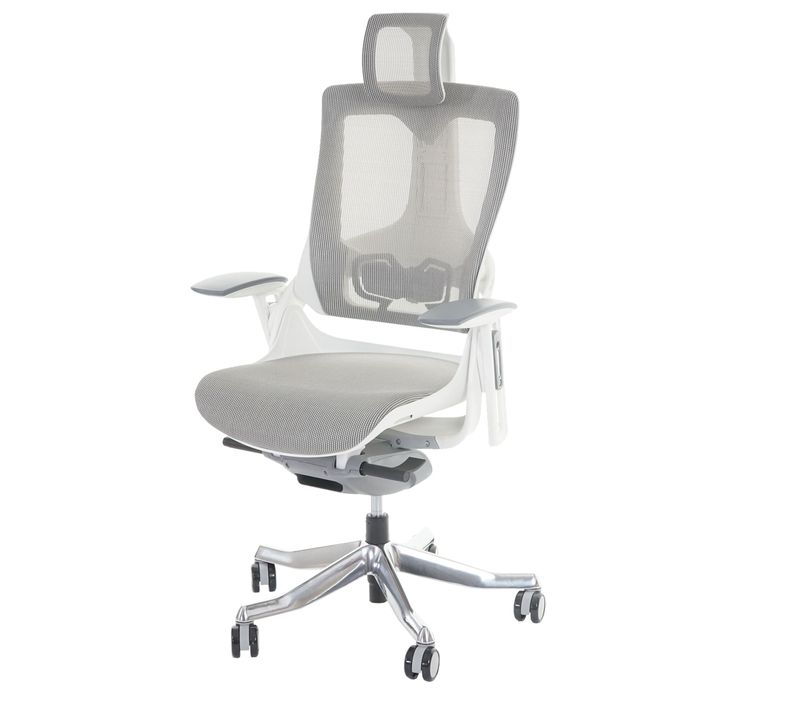 Fauteuil De Bureau Merryfair Wau 2 Rembourrage Filet Ergonomique Blanc Gris
