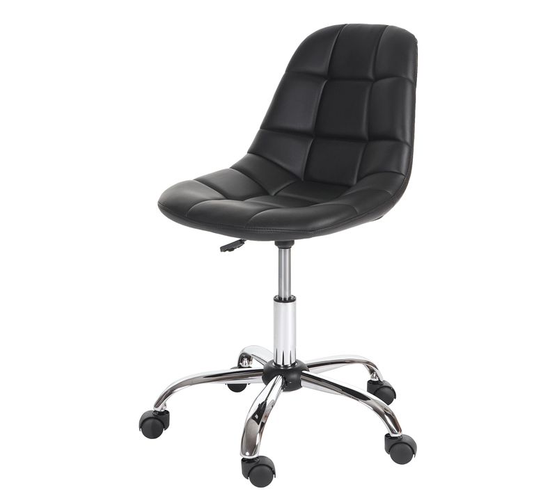 Fauteuil De Bureau Lier, Chaise Pitovante, Siège Baquet, Similicuir ~ Noir