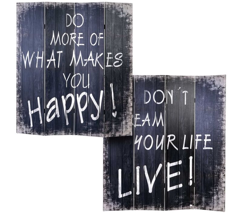 Paravent Photo, Vintage, Cloison/paroi De Séparation ~ 180x160cm, Dicton