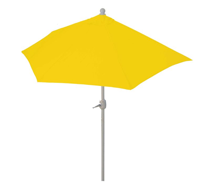 Parasol Demi-rond Parla Uv 50+ Polyester/alu 3kg 270cm Jaune Sans Support