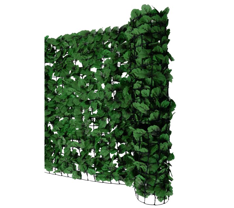 Pare-vue Balcon Feuilles Foncés, Clôture ~ 300x150cm