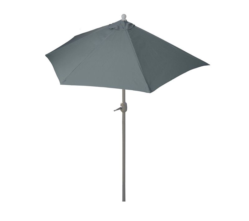 Parasol En Alu, Hémicycle, Parasol Balcon Uv 50+ ~ 270cm Anthracite Sans Pied
