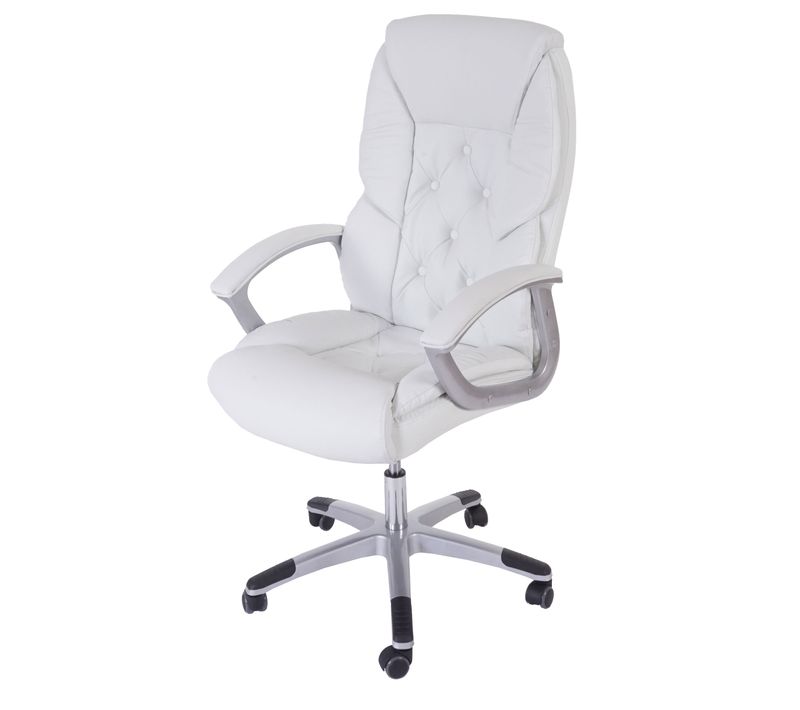Fauteuil De Bureau Pro L42 XXL, Charge 150kg, Simili ~ Blanc
