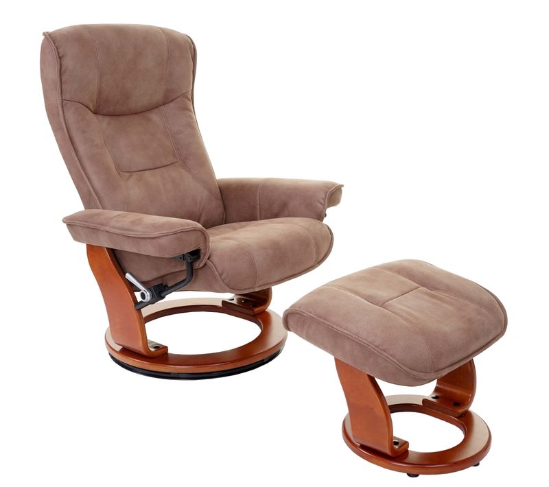 Mca Fauteuil Relax Hamilton Tissu Charge Max. 130kg Marron Antique Miel