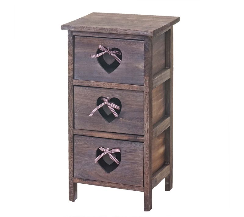 Commode Forli Style Shabby Vintage 55x29x25cm Marron