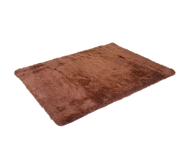 Tapis Hwc-f69 Shaggy 160x120cm Marron Foncé