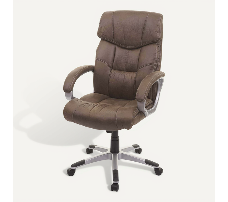 Chaise De Bureau Hwc-a71 Mvg Aspect Daim Marron