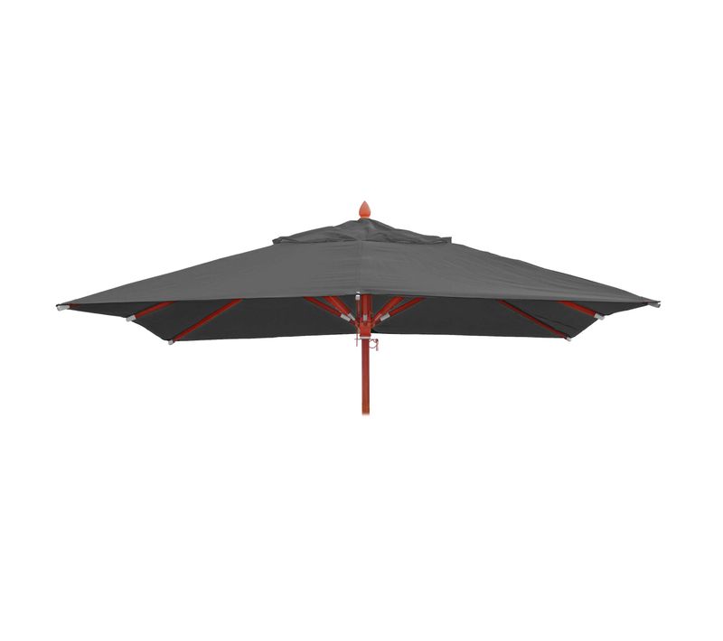 Toile Pour Parasol De Gastronomie En Bois Hwc-c57, 4x4m Polyester 3kg ~ Anthracite