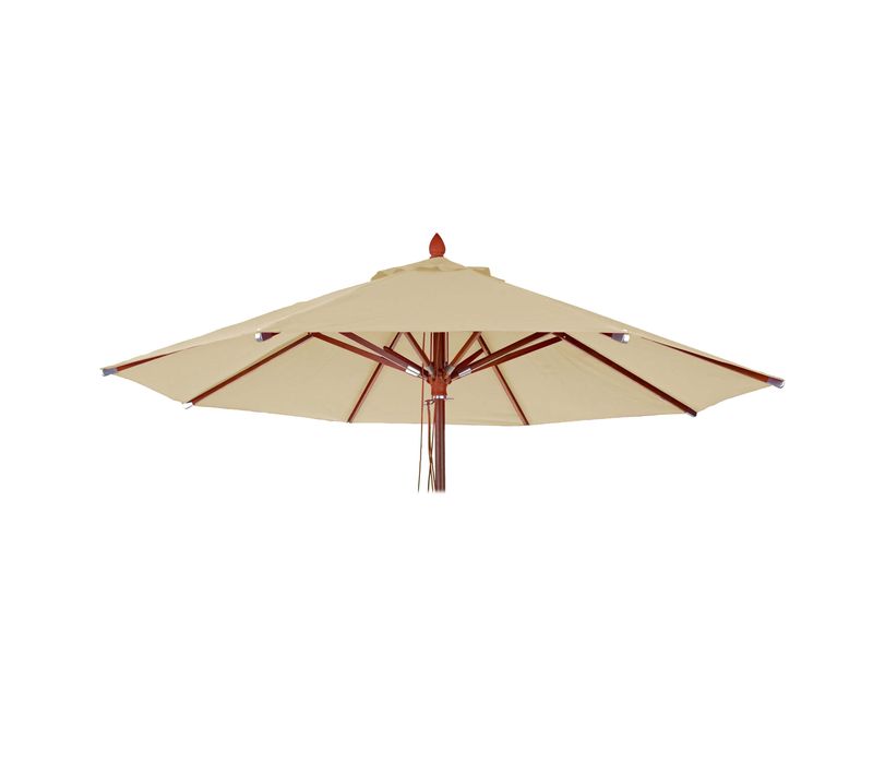 Toile Pour Parasol De Gastronomie En Bois Hwc-c57, Rond D.3m Polyester 3kg ~ Crème