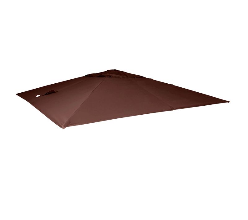 Toile Pour Parasol De Luxe Hwc-a96 3x4m (ø5m) Polyester 3,5kg Brun