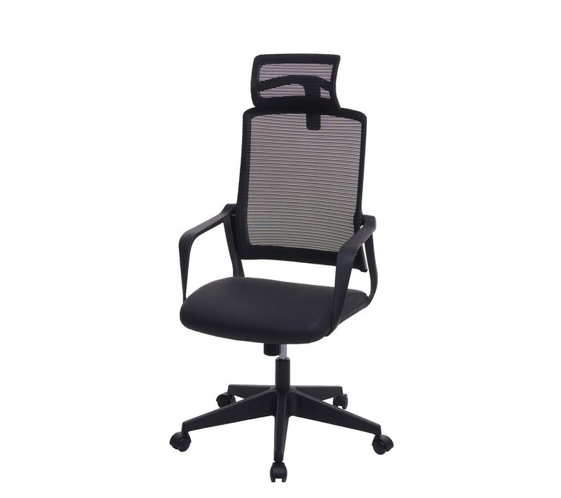 Chaise De Bureau Hwc-j52 Appui-tête Ergonomique Similicuir Noir