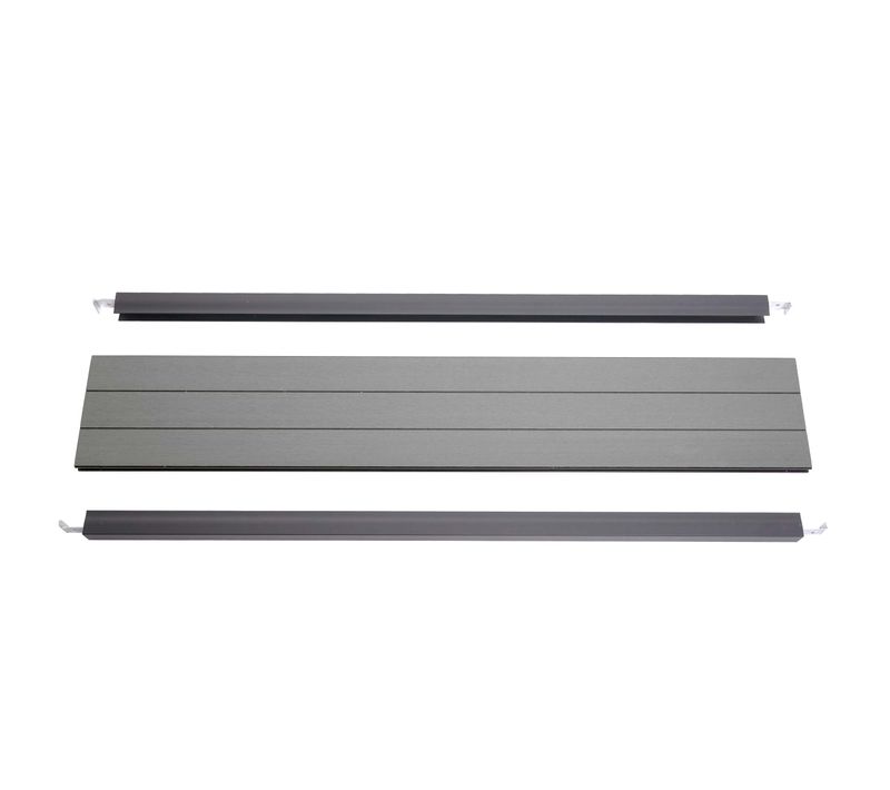 Set De Finition Pour Brise-vue En Wpc Sarthe, Profil De Finition ~ 90cm, Gris