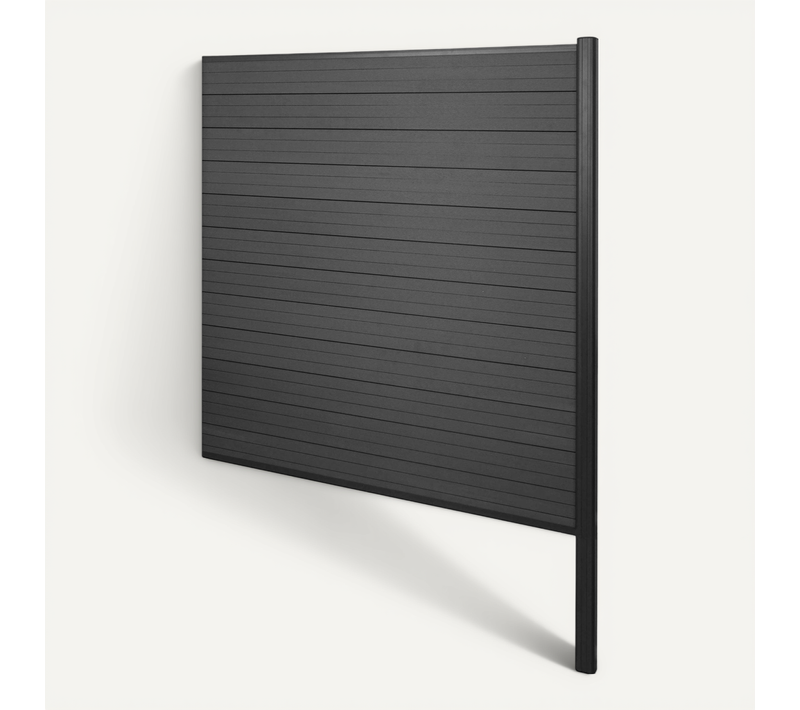 Brise-vue En Wpc Sarthe, Clôture Brise-vent ~ Extension, 185cm Anthracite