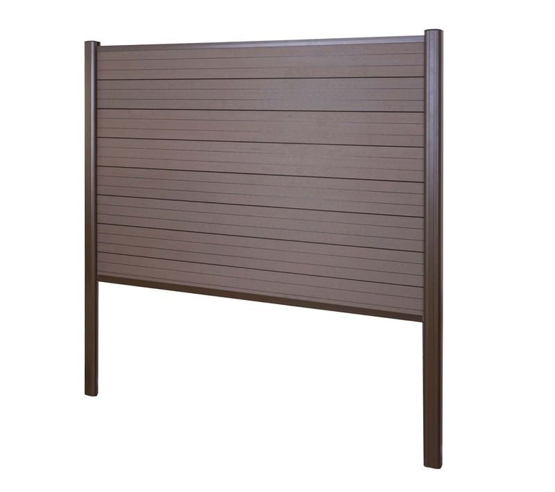 Pare-vue En Wpc Sarthe Élément De Base 190cm Brun