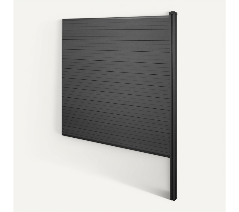 Brise-vue En Wpc Sarthe, Poteaux En Wpc ~ Extension, 188cm Anthracite
