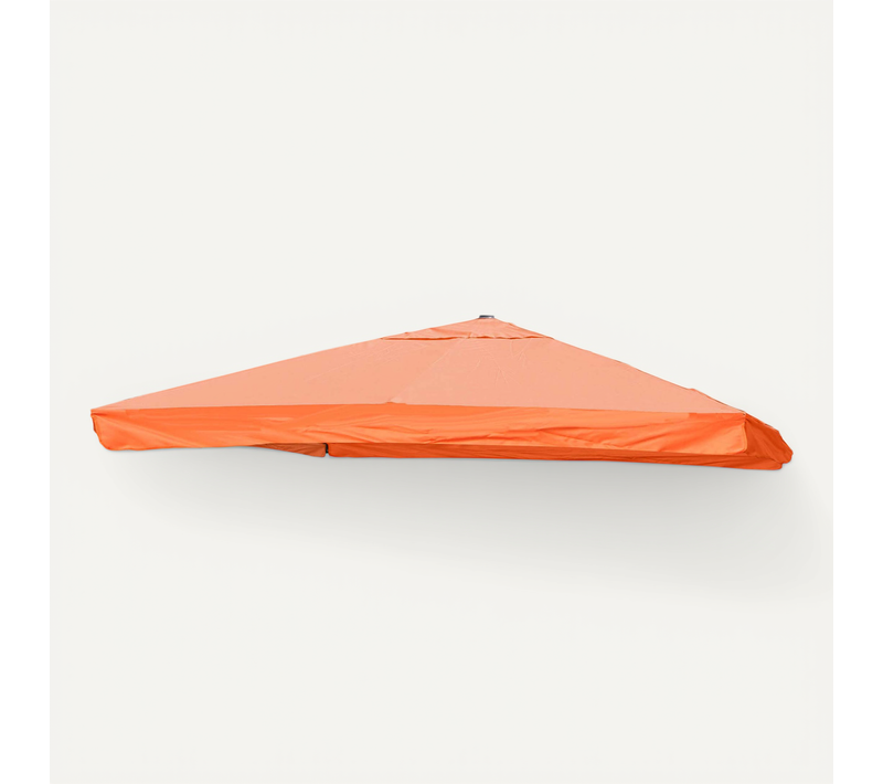Toile Pour Parasol De Luxe Hwc-a96 Avec Rabat 3x4m Ø5m Polyester 4kg Terracotta