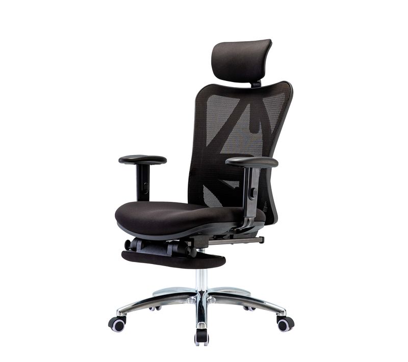 Sihoo Chaise De Bureau Ergonomique Charge Maximale 150kg Avec Repose-pieds Noir