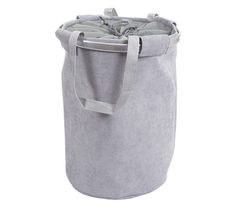 Panier à Linge Hwc-c34 55x39cm 65l Velours Gris