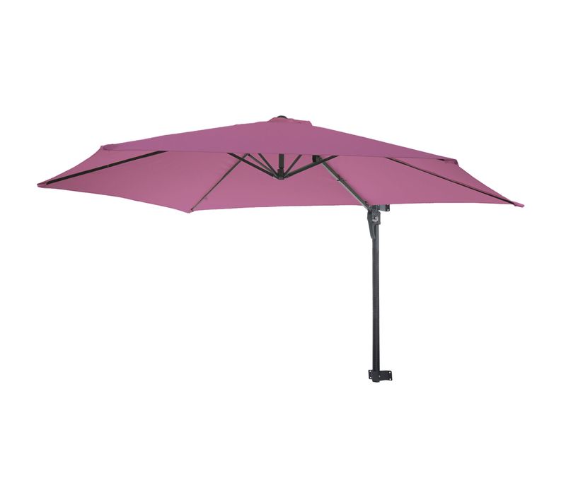 Parasol Casoria, 3m Inclinable, Polyester Aluminium/acier 9kg ~ Lavande