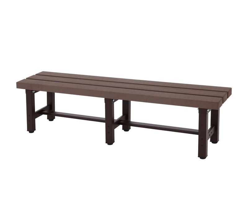 Banc De Jardin Alu Hwc-k60 Résistant Aux Intempéries Wpc 150cm, Brun