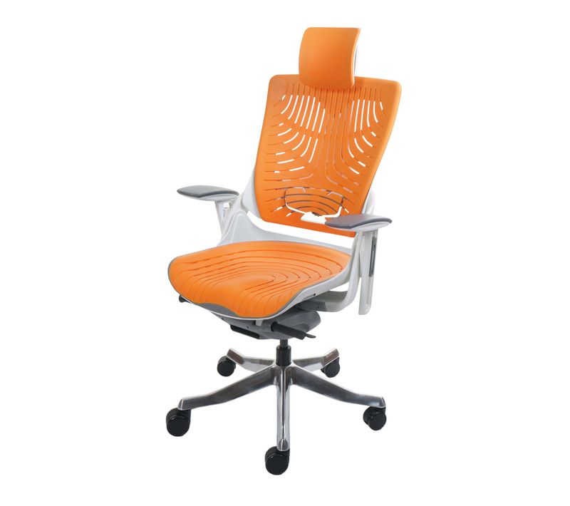 Chaise De Bureau Merryfair Wau 2b Coque Dure Ergonomique Orange