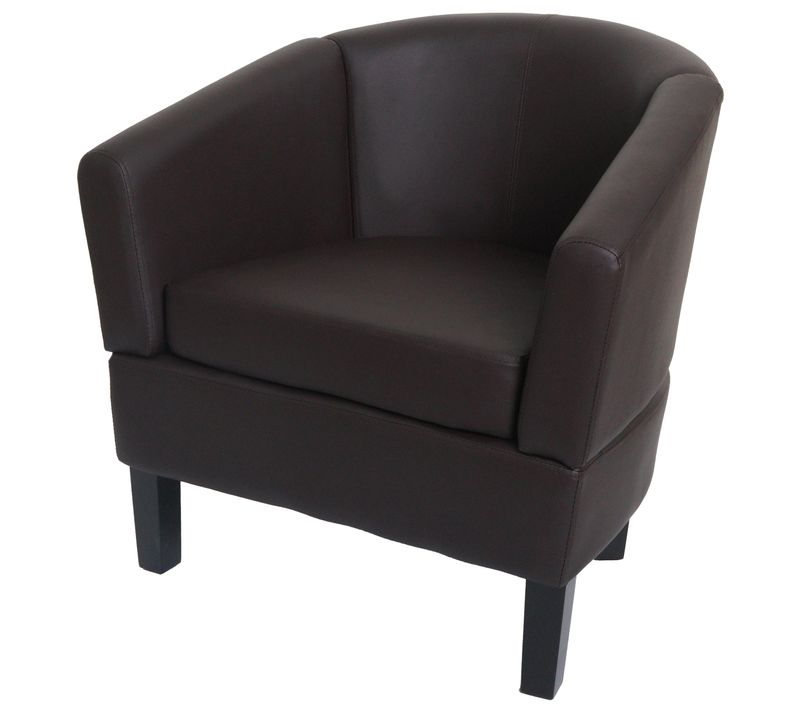 Fauteuil Lounge Hwc-o17 Similicuir Brun