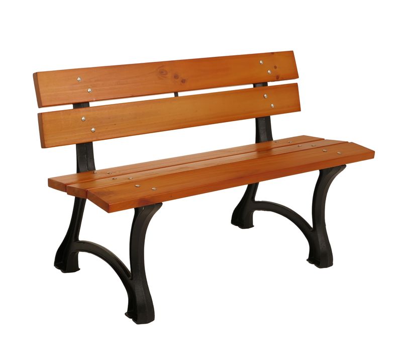 Banc De Jardin Hwc-o20 Fonte Bois Pin 125cm Teck