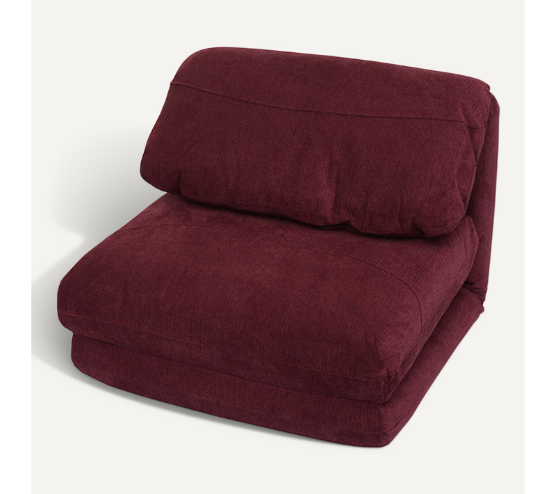 Fauteuil-lit Hwc-e68 Tissu/textile Bordeaux