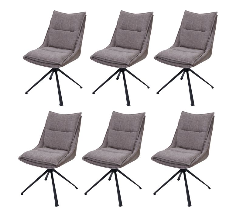 Set De 6 Chaises De Salle à Manger Hwc-n71 Beige