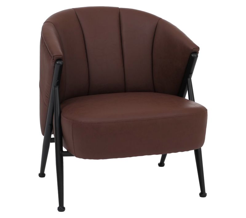 Fauteuil Hwc-p30 Simili Cuir Rouille