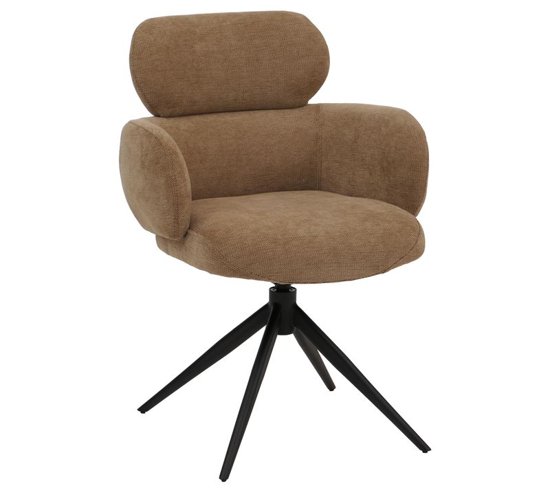 Chaise De Salle à Manger Hwc-o77 (310 G/m²) Chenille Marron Clair