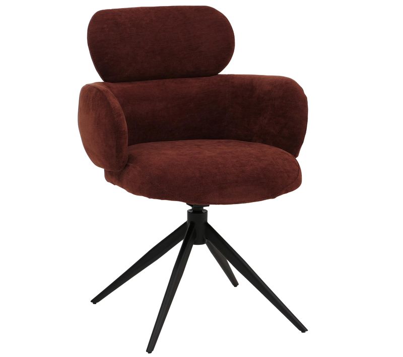 Chaise De Salle à Manger Hwc-o77 (310 G/m²) Chenille Rouge-brun