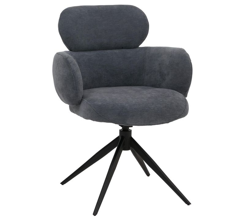 Chaise De Salle à Manger Hwc-o77 (310 G/m²) Chenille Gris-bleu