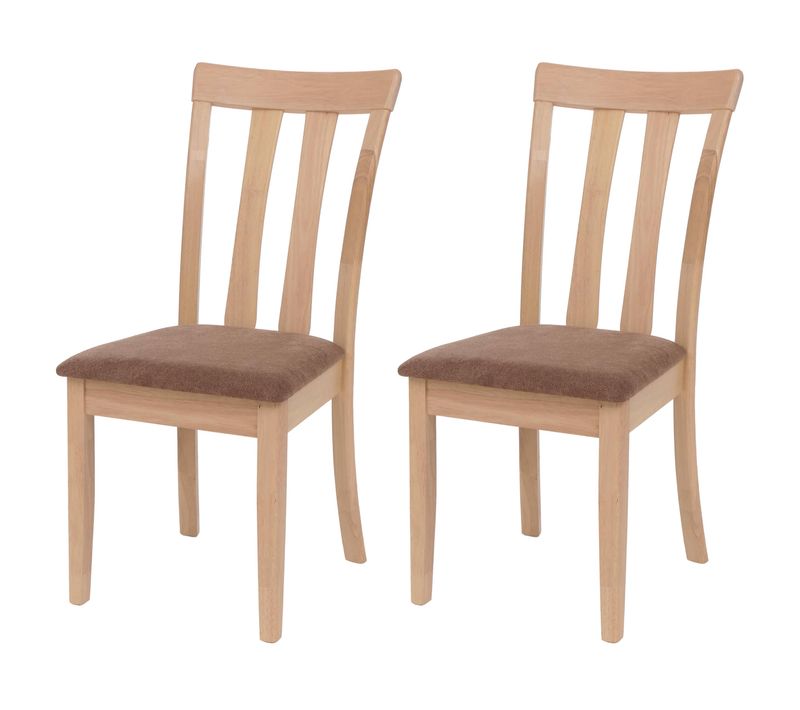 Lot De 2 Chaises De Salle à Manger Hwc-g46 Structure Couleur Naturelle, Marron