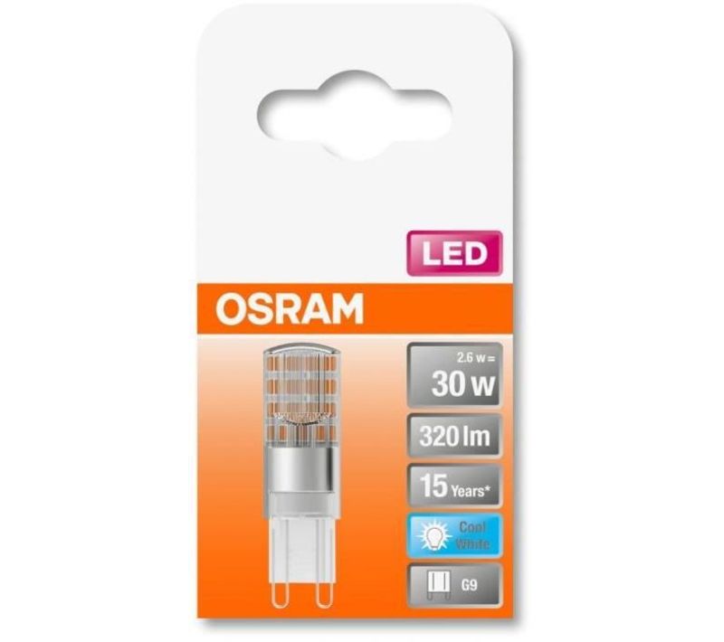 Ampoule LED Capsule Claire 2,6w=30 G9 Froid