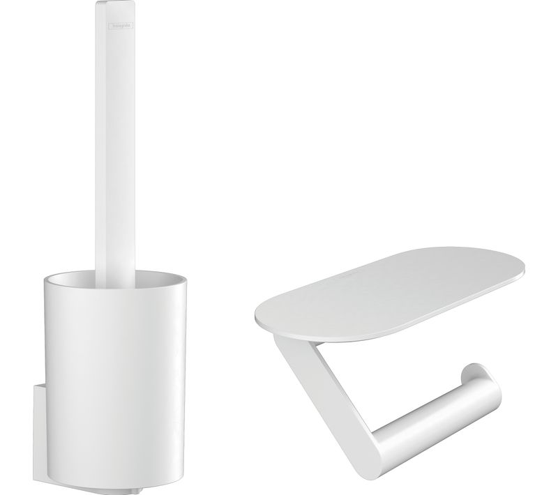 Ensemble D'accessoires Pour Les Toilettes Blanc Mat Wallstoris