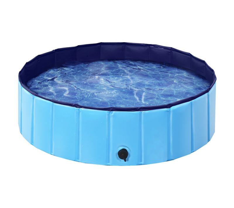 Piscine Pour Chien Pliable Pataugeoire Portable Antidérapant Et Résistant, Taille M Bleu