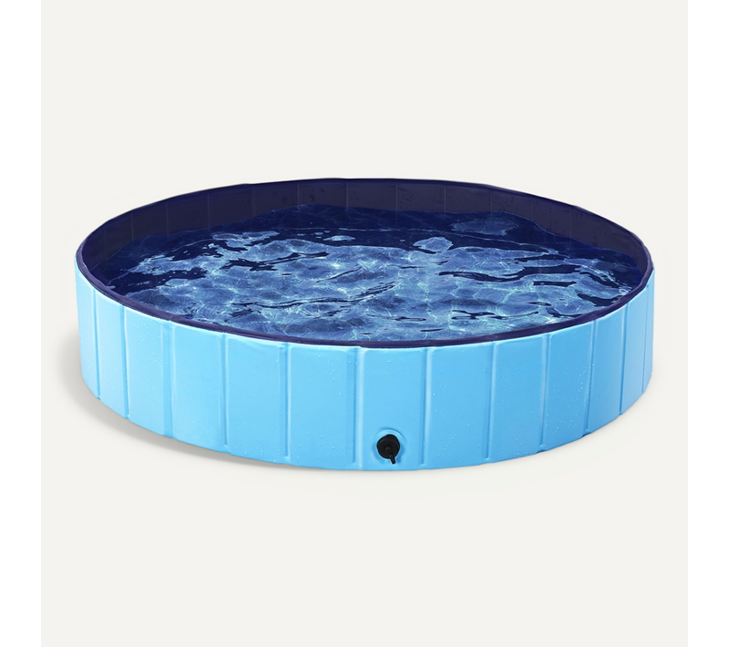Piscine Pour Chien Pliable Pataugeoire Portable Antidérapant Et Résistant, Taille XL Bleu