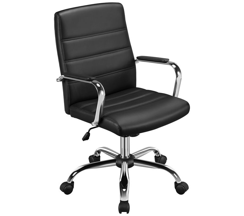 Chaise De Bureau Ergonomique Fauteuil De Bureau En Similicuir Chaise Réglable En Hauteur Noir