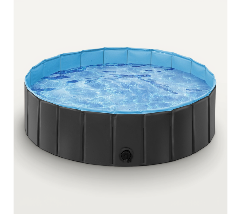 Piscine Pour Chien Pliable Pataugeoire Portable Antidérapant Et Résistant, Taille M Noir