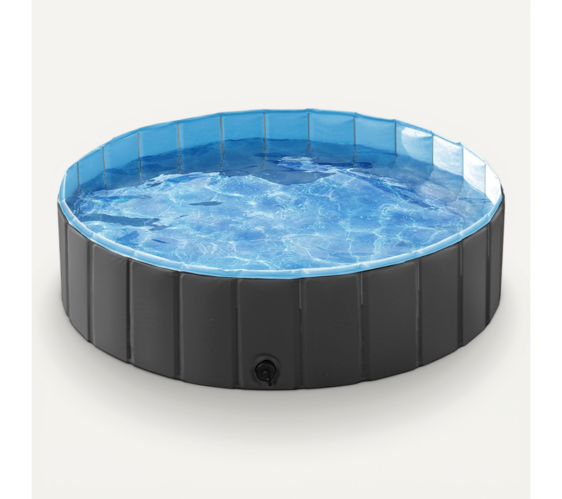 Piscine Pour Chien Pliable Pataugeoire Portable Antidérapant Et Résistant, Taille L Noir