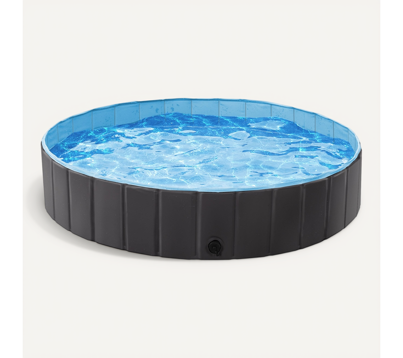 Piscine Pour Chien Pliable Pataugeoire Portable Antidérapant Et Résistant, Taille XL Noir