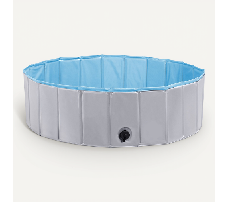 Piscine Pour Chien Pliable Pataugeoire Portable Antidérapant Et Résistant, Taille M Gris