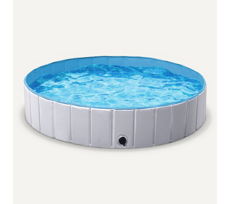 Piscine Pour Chien Pliable Pataugeoire Portable Antidérapant Et Résistant, Taille XL Gris