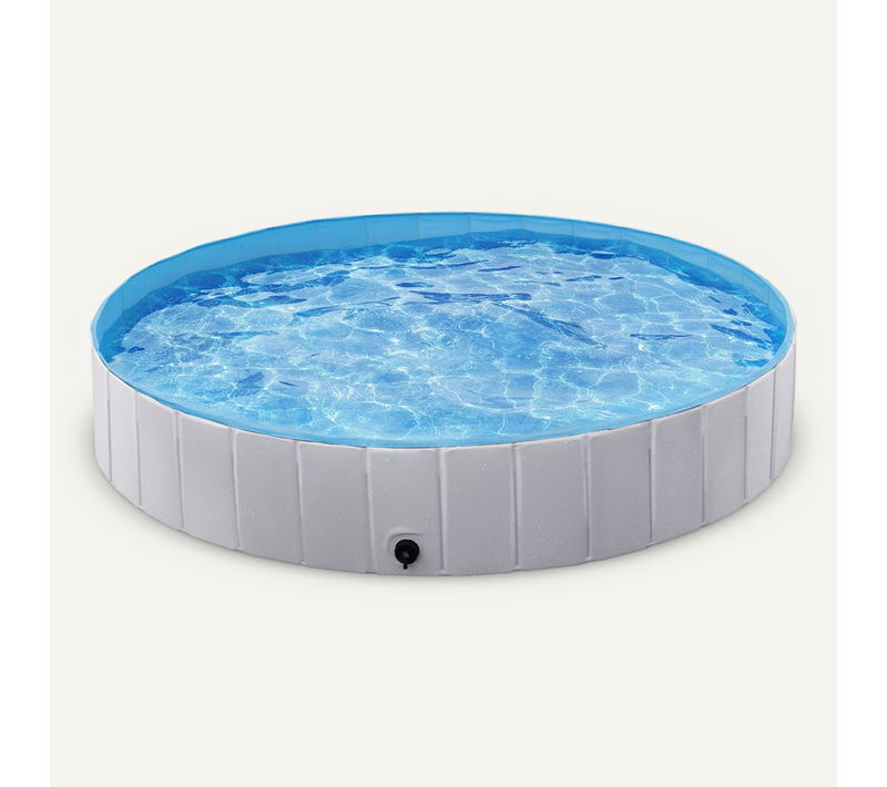 Piscine Pour Chien Pliable Pataugeoire Portable Antidérapant Et Résistant, Taille XXL Gris