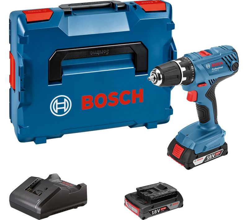 Perceuse Visseuse 18v Gsr 18v-21 + 2 Batteries 2ah + Chargeur + Coffret L-case - Bosch - 06019h100a