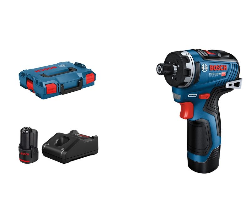 Perceuse-visseuse 12v Gsr 12v-35 Hx + 2 Batteries 3ah + Chargeur + Coffret L-boxx - Bosch - 06019j91